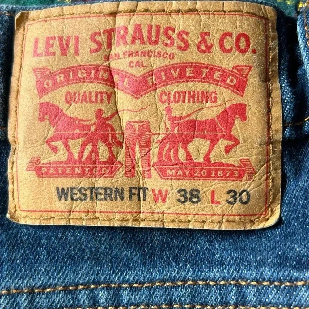 Levi’s Men’s Western Fit Blue Jeans 38X30 Country Denim Rodeo Durable